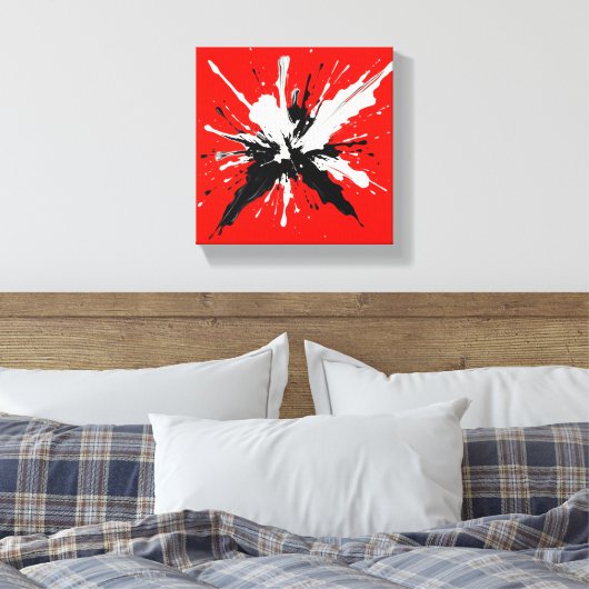 Kleurenspetterschilderij Canvas Afdruk (Insitu (Slaapkamer))