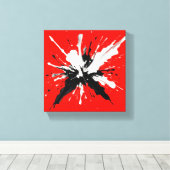 Kleurenspetterschilderij Canvas Afdruk (Insitu (Houten vloer))