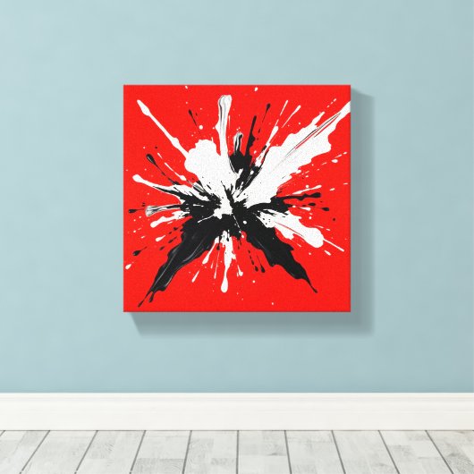 Kleurenspetterschilderij Canvas Afdruk (Insitu (Houten vloer))