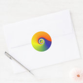 kleurenspin ronde sticker (Envelop)