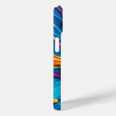 Kleurensplash Blauw Roze Geel iPhone Hoesje (Achterkant / Rechts)