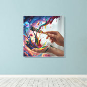 Kleurensplash – door Nexa Hub Canvas Afdruk (Insitu (Houten vloer))