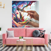 Kleurensplash – door Nexa Hub Canvas Afdruk (Insitu (Woonkamer))