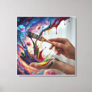 Kleurensplash – door Nexa Hub Canvas Afdruk