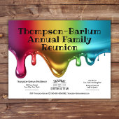 Kleurensplash Familie reünie uitnodiging