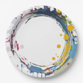 Kleurensplash Papieren Bordje (Voorkant)