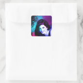 Kleurensplash Vierkante Sticker (Tas)