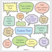 Kleurenspraak Bubble Sticker Set (Vel)