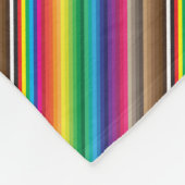 kleurenstalen diagonaal fleece deken (Hoek)