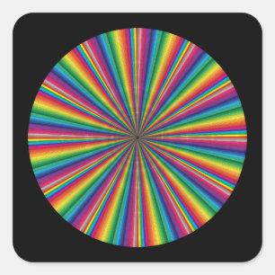 kleurenstalen diagonaal vierkante sticker