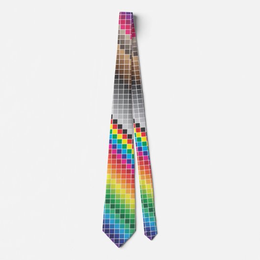 kleurenstalen regenboog stropdas (Voorkant)