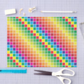 kleurenstalen witte rand tissuepapier (Craft)
