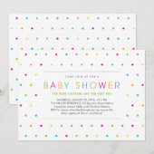 KleurenStippen Modern zuiver neutraal Baby shower Kaart (Voorkant / Achterkant)