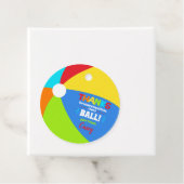 Kleurenstrand van poolpartij bedankjes labels (In situ)