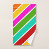 Kleurenstreekpatroon Retro-snoep Bad Handdoek (Handdoek)