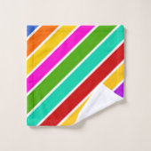 Kleurenstreekpatroon Retro-snoep Bad Handdoek (Wasdoekje)
