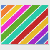 Kleurenstreekpatroon Retro-snoep Cadeaupapier (Vlak)