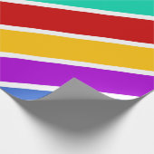 Kleurenstreekpatroon Retro-snoep Cadeaupapier (Hoek)