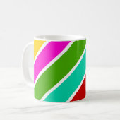 Kleurenstreekpatroon Retro-snoep Koffiemok (Voorkant links)