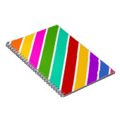 Kleurenstreekpatroon Retro-snoep Notitieboek (Rechterzijde)