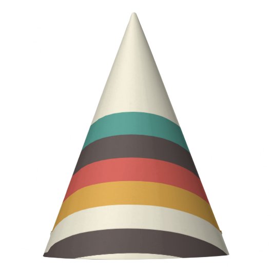  kleurenstreepjes feesthoedjes (Voorkant)