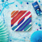 Kleurenstrengen Papieren Bordje (Feest)