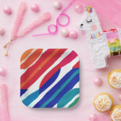 Kleurenstrengen Papieren Bordje (Feest)