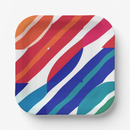 Kleurenstrengen Papieren Bordje (Voorkant)