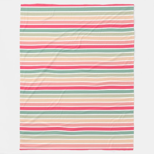 Kleurenstrepen 01 - horizontaal fleece deken (Voorkant)