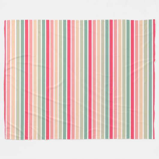 Kleurenstrepen 01 - horizontaal fleece deken (Voorkant (Horizontaal))