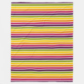 Kleurenstrepen 03 - Horizontaal Fleece Deken (Voorkant)