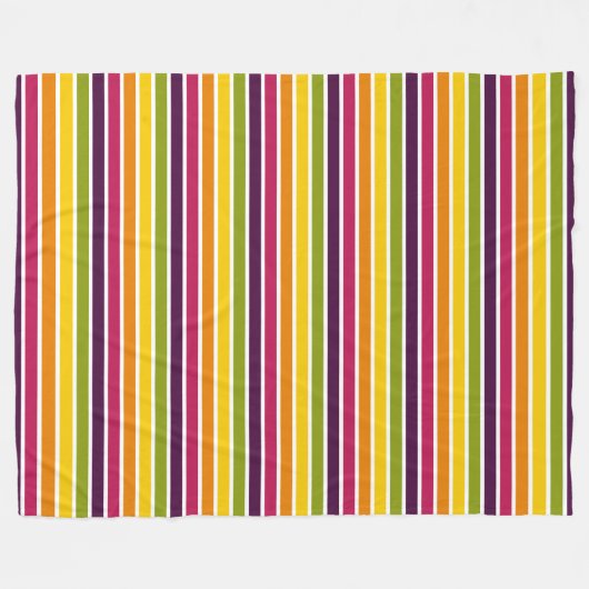 Kleurenstrepen 03 - Horizontaal Fleece Deken (Voorkant (Horizontaal))
