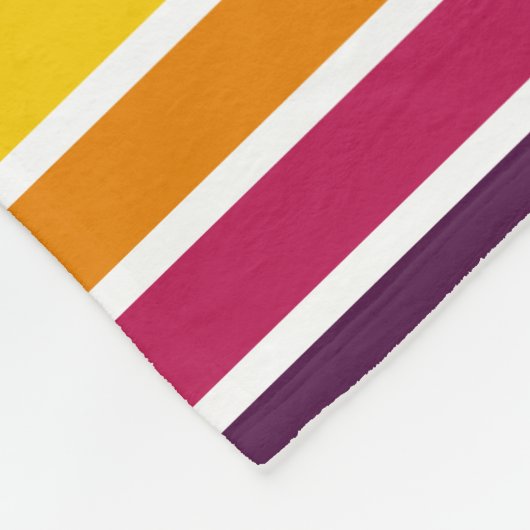 Kleurenstrepen 03 - Horizontaal Fleece Deken (Hoek)