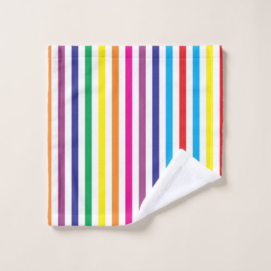 Kleurenstrepen Bad Handdoek (Wasdoekje)