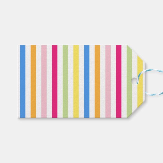 Kleurenstrepen Cadeaulabel (Voorkant (Horizontaal))