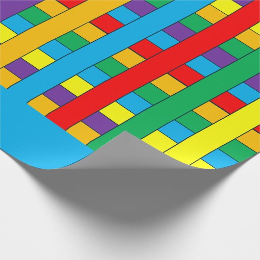 Kleurenstrepen Cadeaupapier (Hoek)