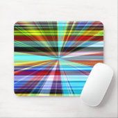 Kleurenstrepen doorgehaald door panorama effect muismat (Met muis)