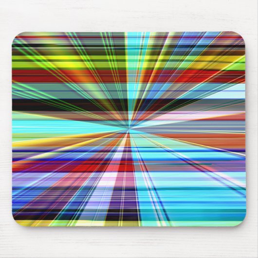 Kleurenstrepen doorgehaald door panorama effect muismat (Voorkant)