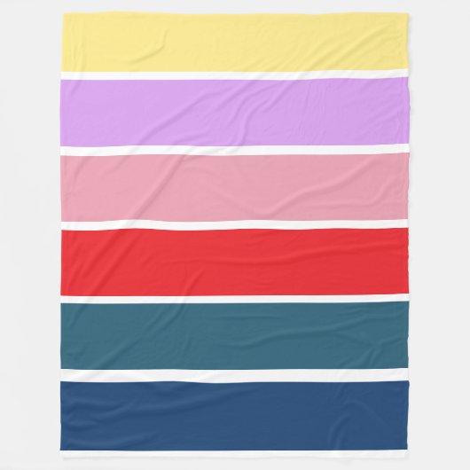 Kleurenstrepen Fleece Deken (Voorkant)
