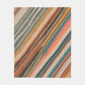 Kleurenstrepen Fleece Deken (Voorkant)