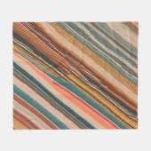 Kleurenstrepen Fleece Deken (Voorkant (Horizontaal))