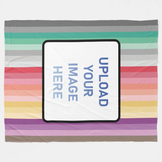 Kleurenstrepen Fleece Deken (Voorkant (Horizontaal))