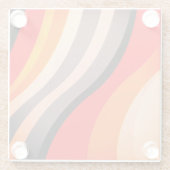 Kleurenstrepen Glazen Onderzetter (Achterkant)