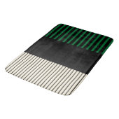 Kleurenstrepen - Groen, crème en zwart Badmat (Gekanteld)