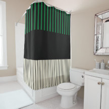 Kleurenstrepen - Groen, crème en zwart