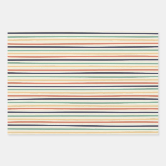 Kleurenstrepen Inpakpapier Vel (Voorkant)