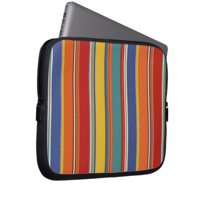 Kleurenstrepen Laptop Sleeve (Voorkant Rechts)