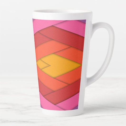 Kleurenstrepen Latte Mok (Rechts)