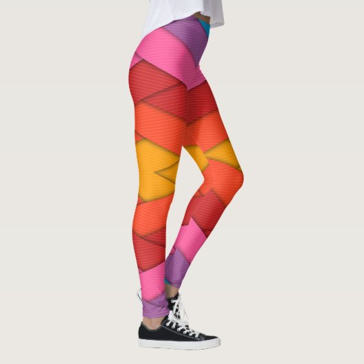 Kleurenstrepen Leggings (Rechts)