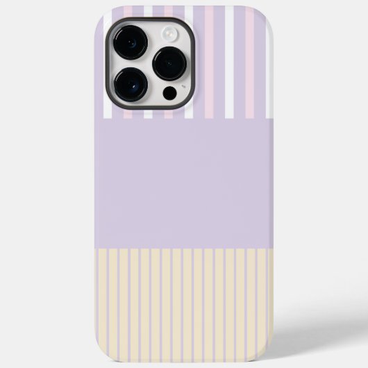 Kleurenstrepen - Pastel Roze, Geel en Paars Case-Mate iPhone Case (Achterkant)